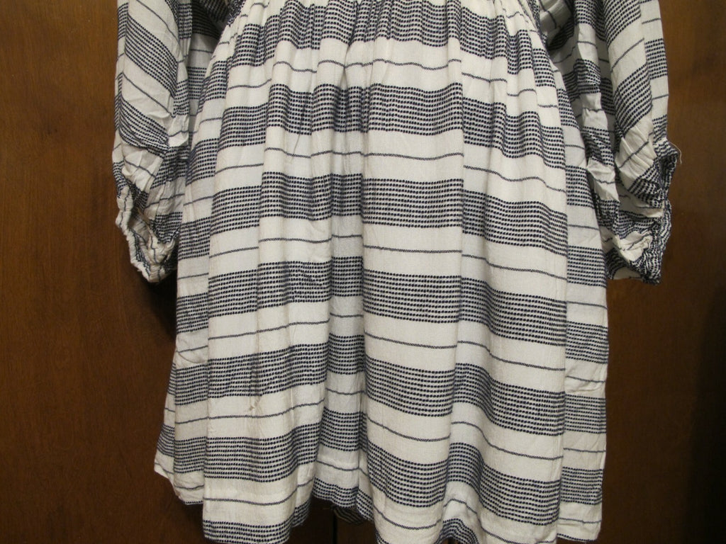 Anthropologie Holding Horses White/Black Lined Tie Romper Jumpsuit Large