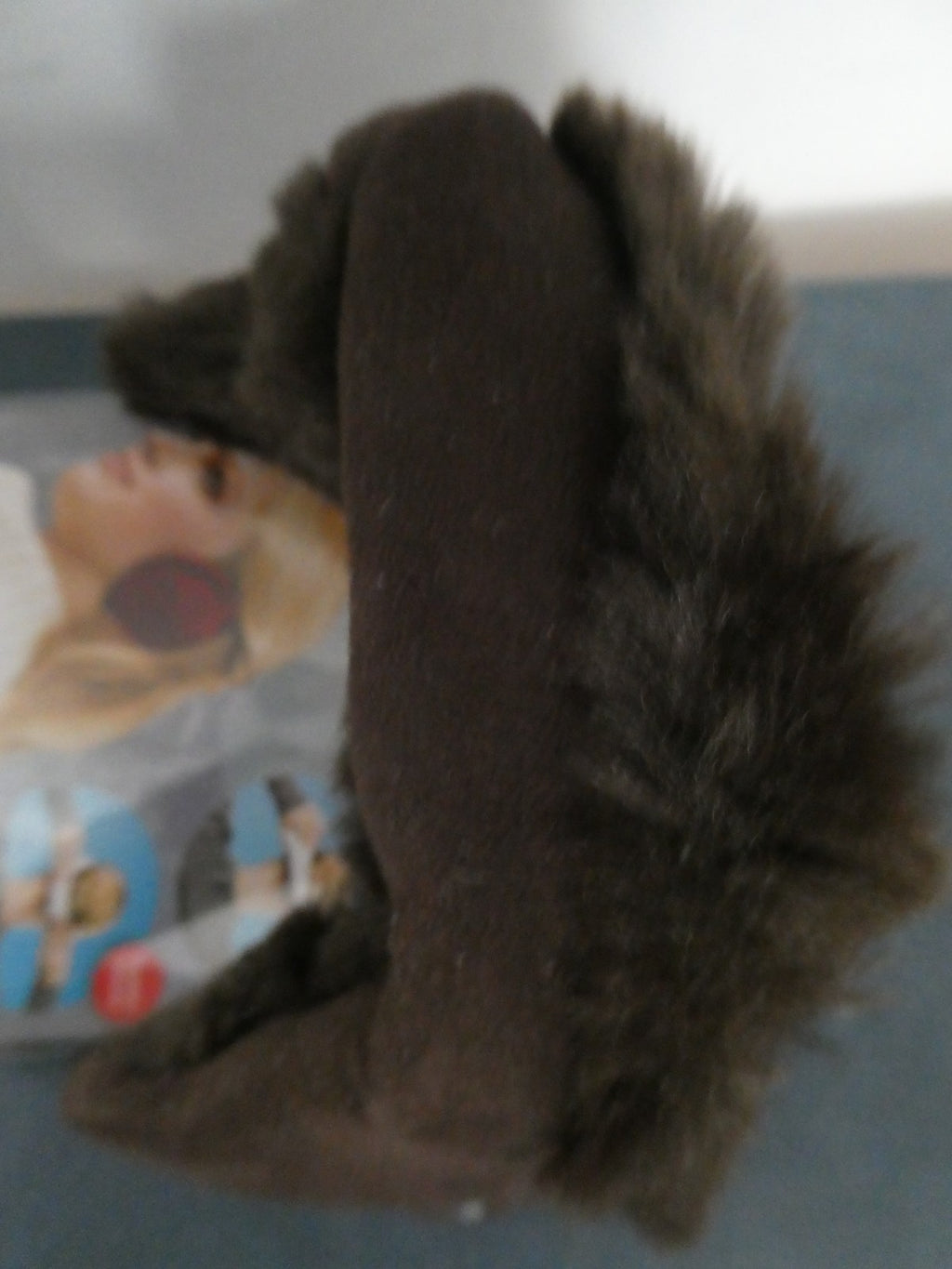 180s Winterlude women cozy fleece ear behind the head brown adjustable one size