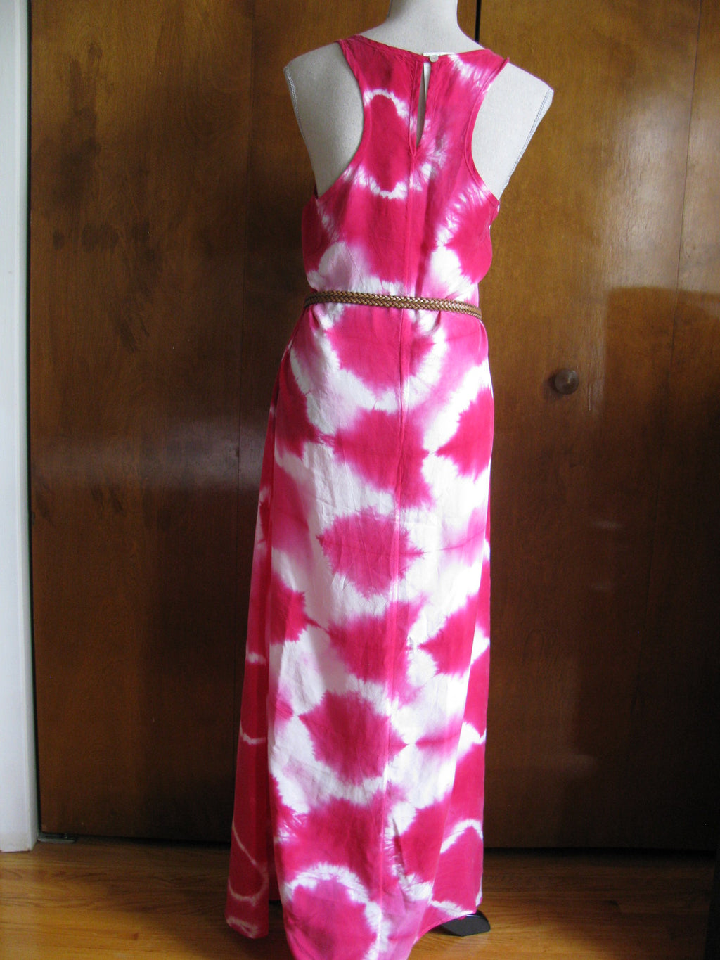 C&C California women's pink white long dress size Medium 
