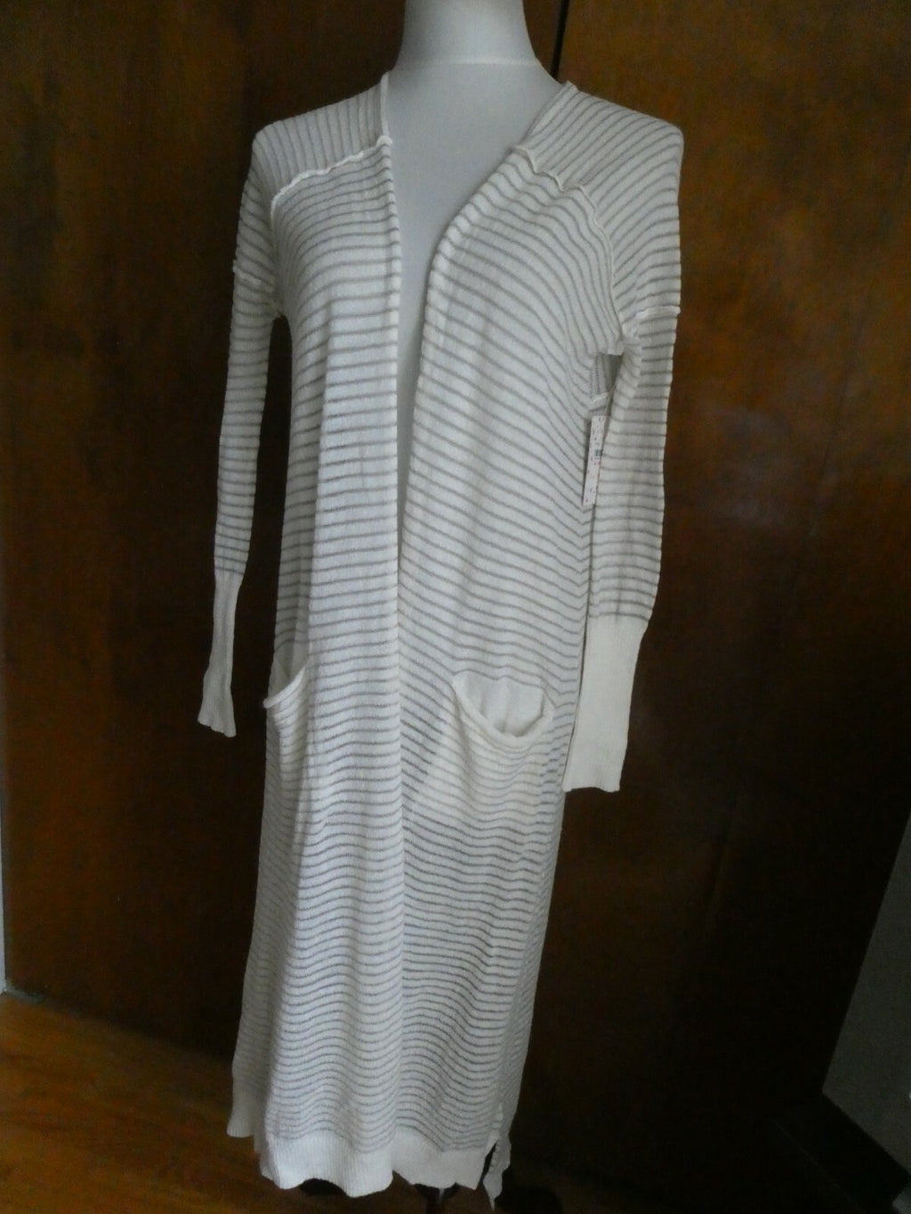 Free People Women's Ivory Comb Long Cardigan Xsmall 