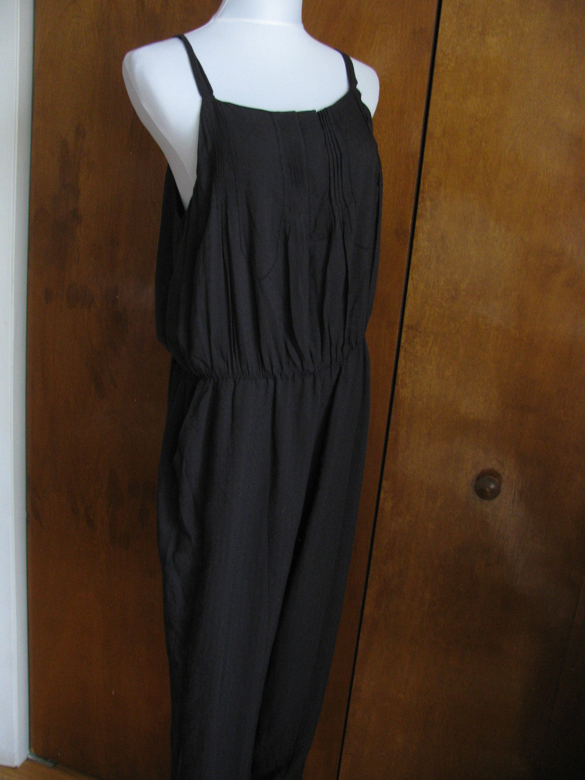 Rachel Roy women's black gorgeous viscose lined jumpsuit size 12 New