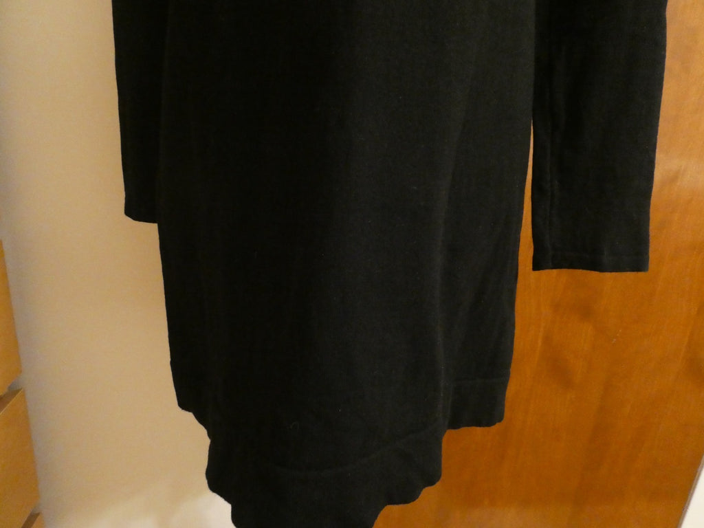 Style & Co Women Black Purple Striped Embellishment Sequins Sweater Dress Small