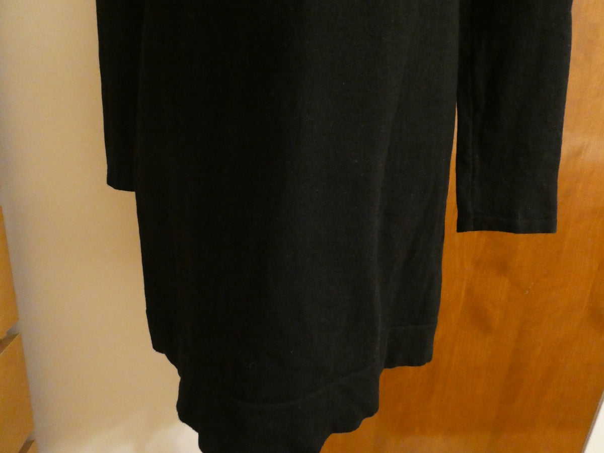 Style & Co Women Black Purple Striped Embellishment Sequins Sweater Dress Small