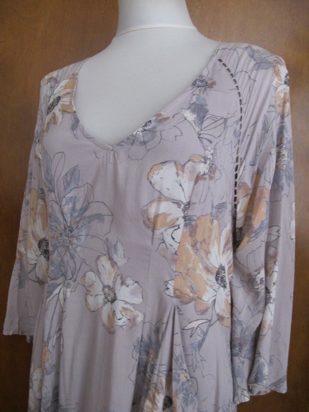 Free People women’s multi color relaxed fit short lined new soft rayon dress 8