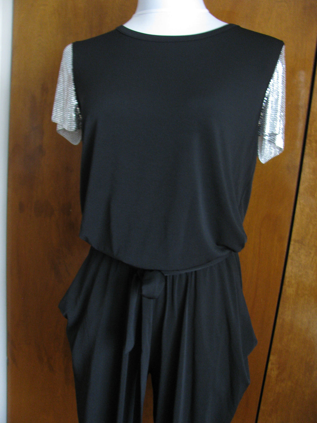 Michael Kors Women’s Black Silver Evening Jumpsuit 