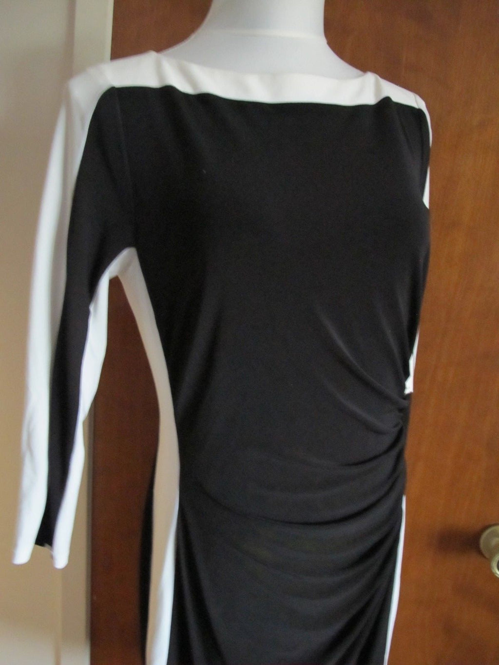 Ralph Lauren's women’s black white lined stylish NWT dress size 12