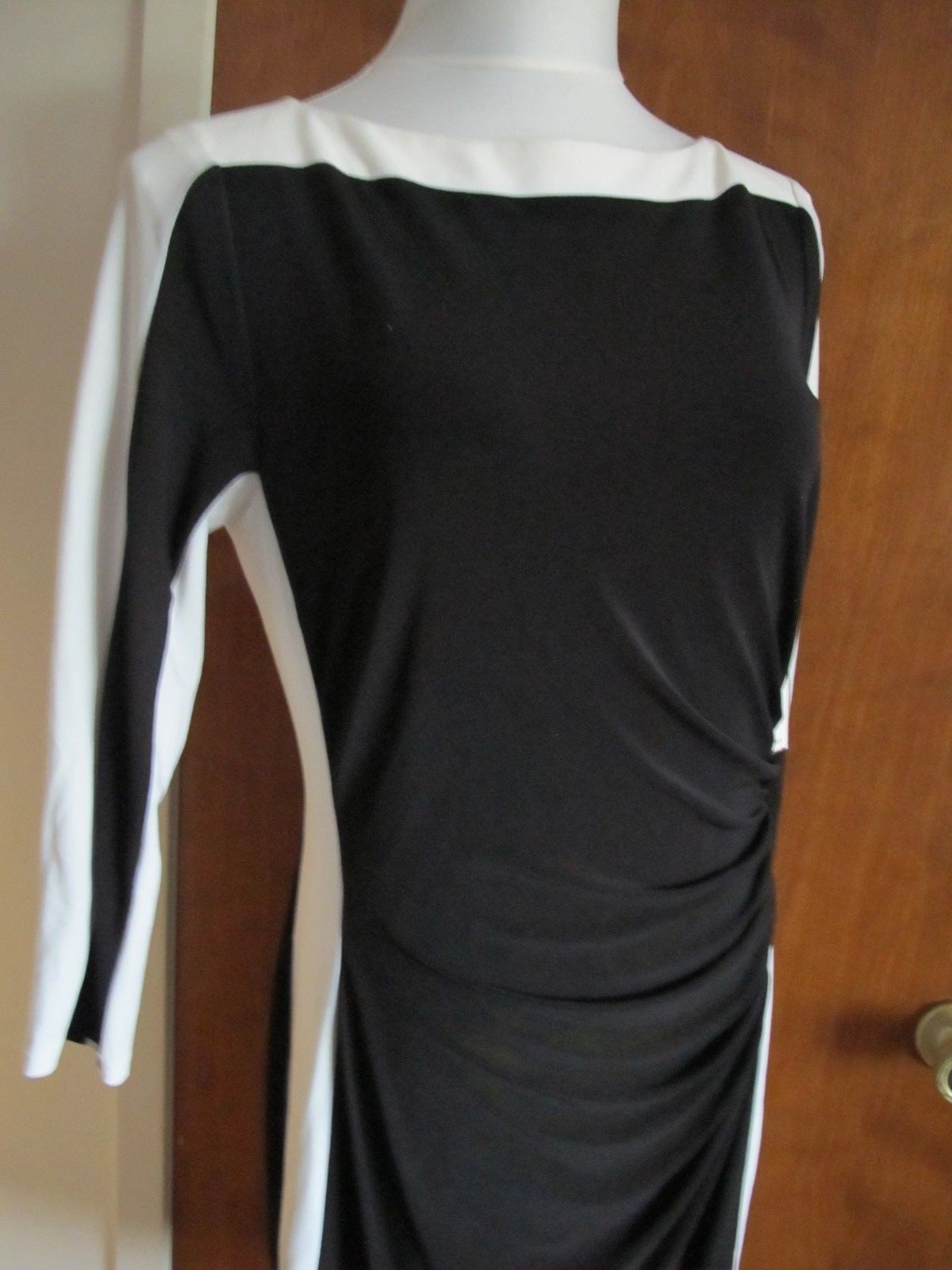 Ralph Lauren's women’s black white lined stylish NWT dress size 12