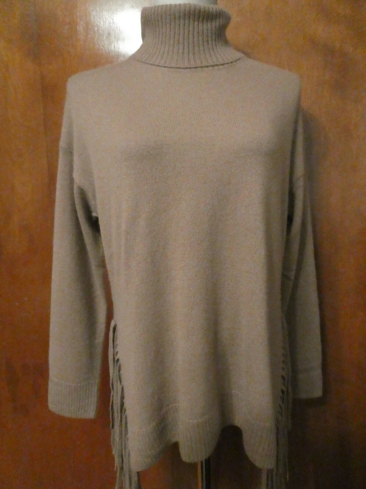 Bloomingdales Women Camel Turtleneck 2-PLY Cashmere Detailed Sweater XS, S, M, L