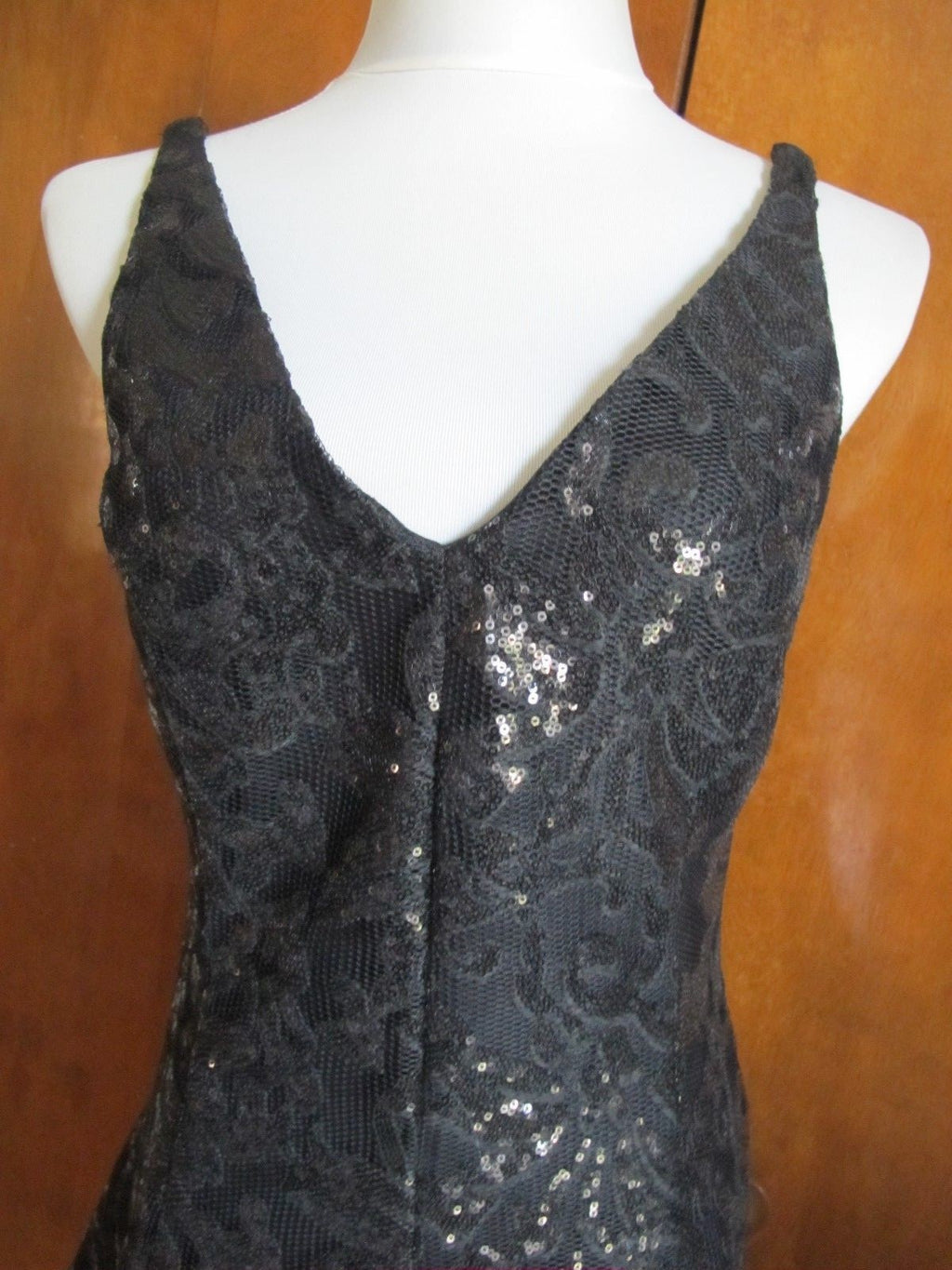 Ralph Lauren womens black evening A-line dress Size 8