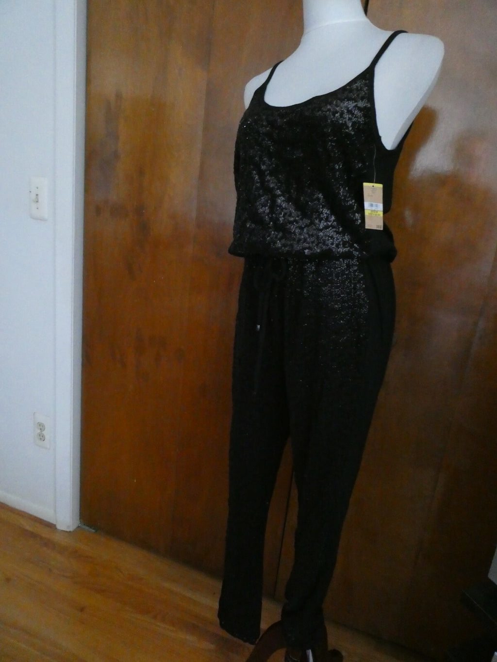 Rachel Roy women's guest list black evening lined jumpsuit size medium New