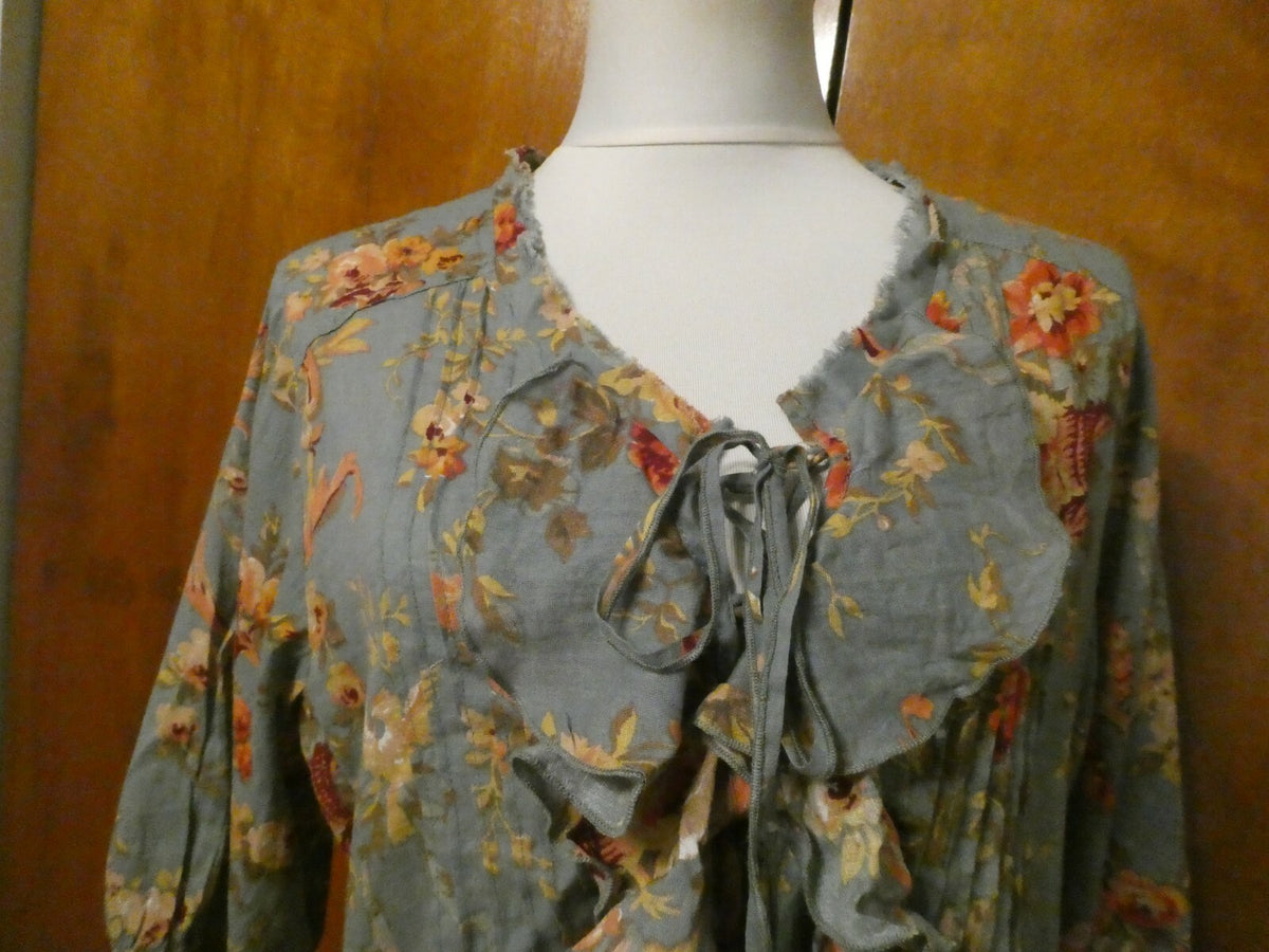 Denim & Supply women's gray orange top New