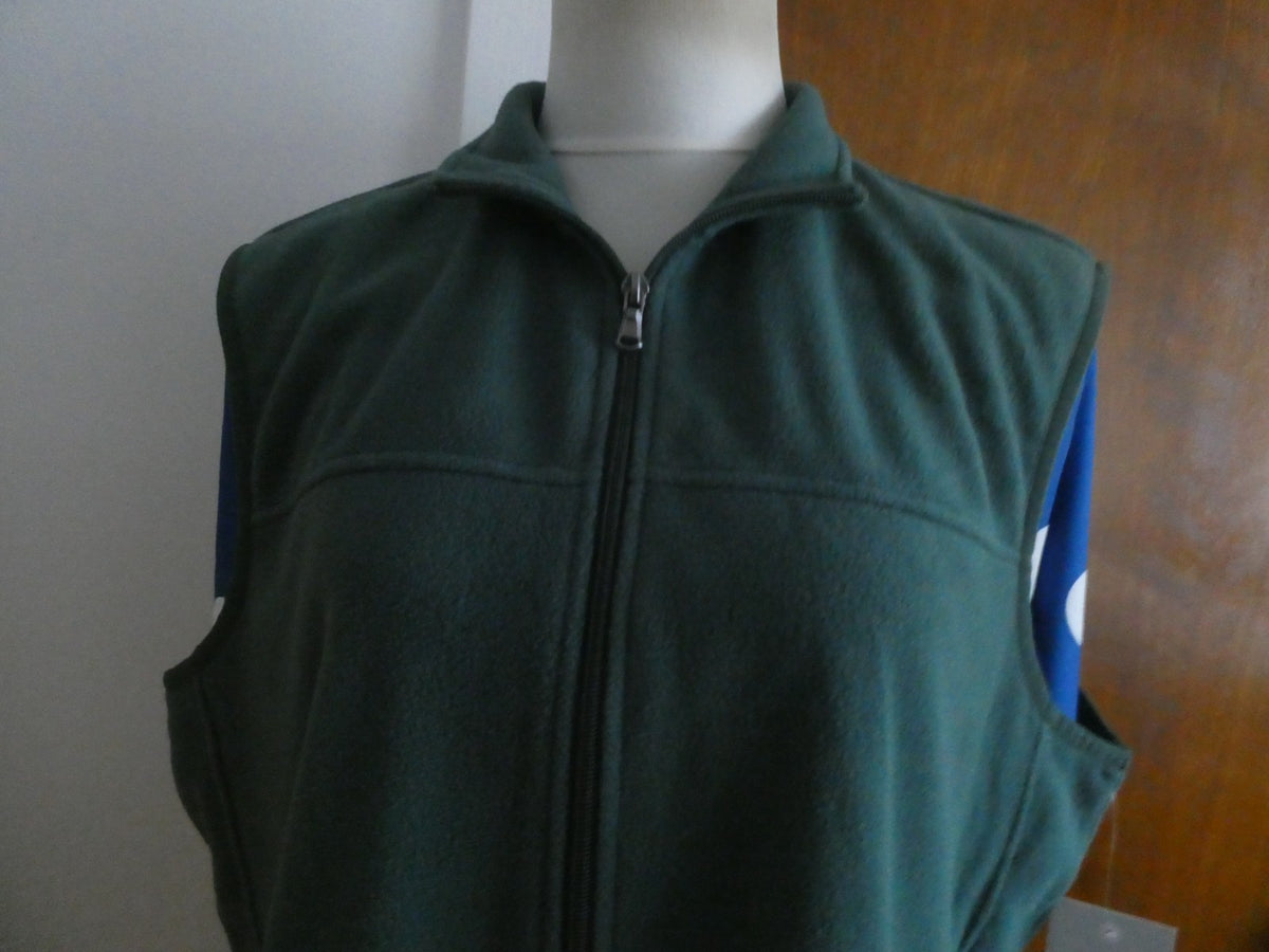 Croft Barrow Women's Green Full Zip Extra Soft Vest w/Pockets Size LT