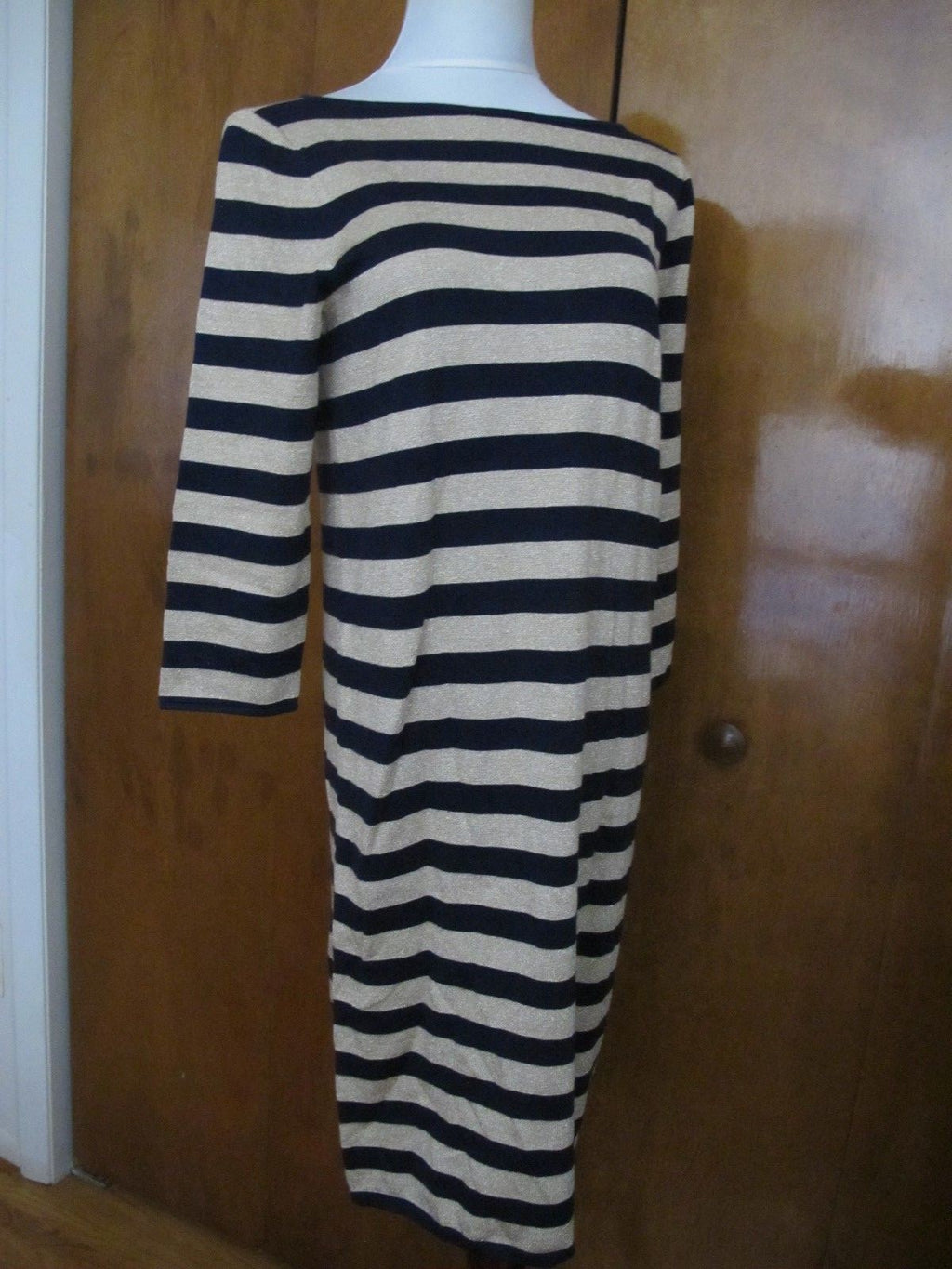 Ralph Lauren women's navy gold NWT dress size medium