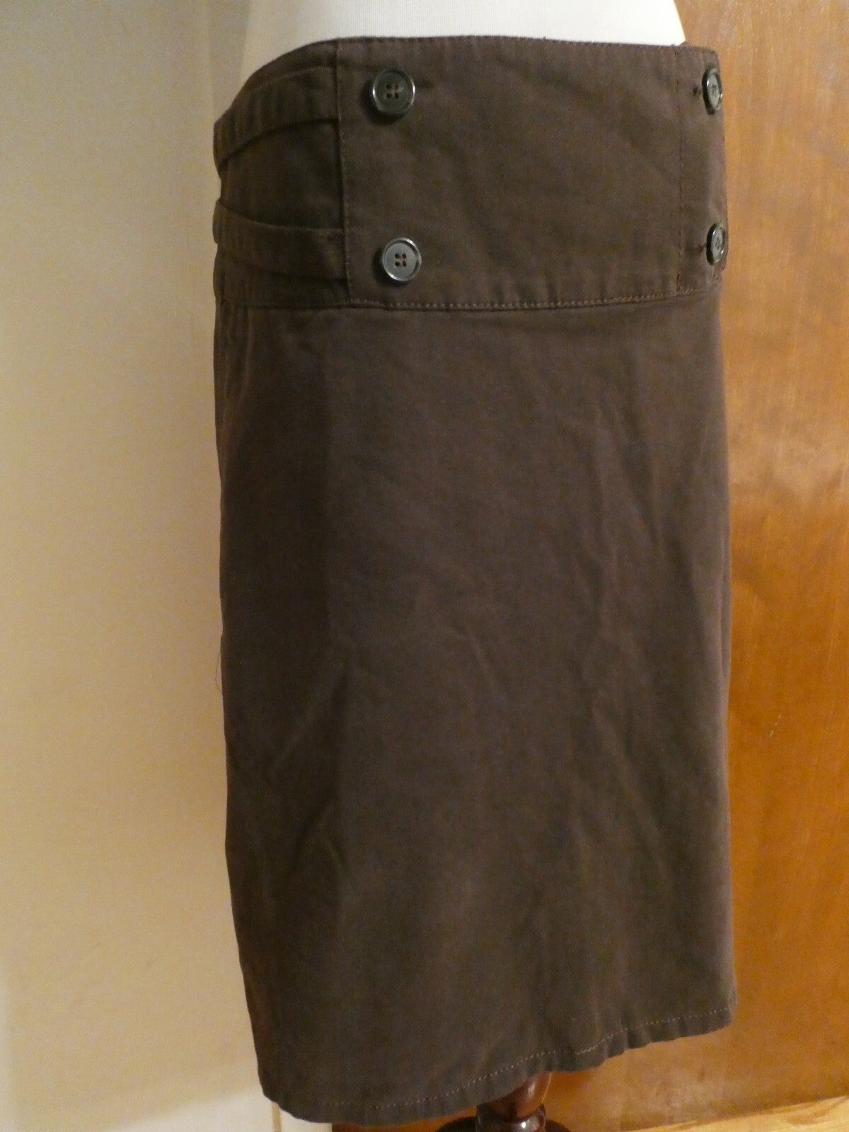 Sisley women's brown stylish cotton skirt tag size 46 (USA fits size 12)
