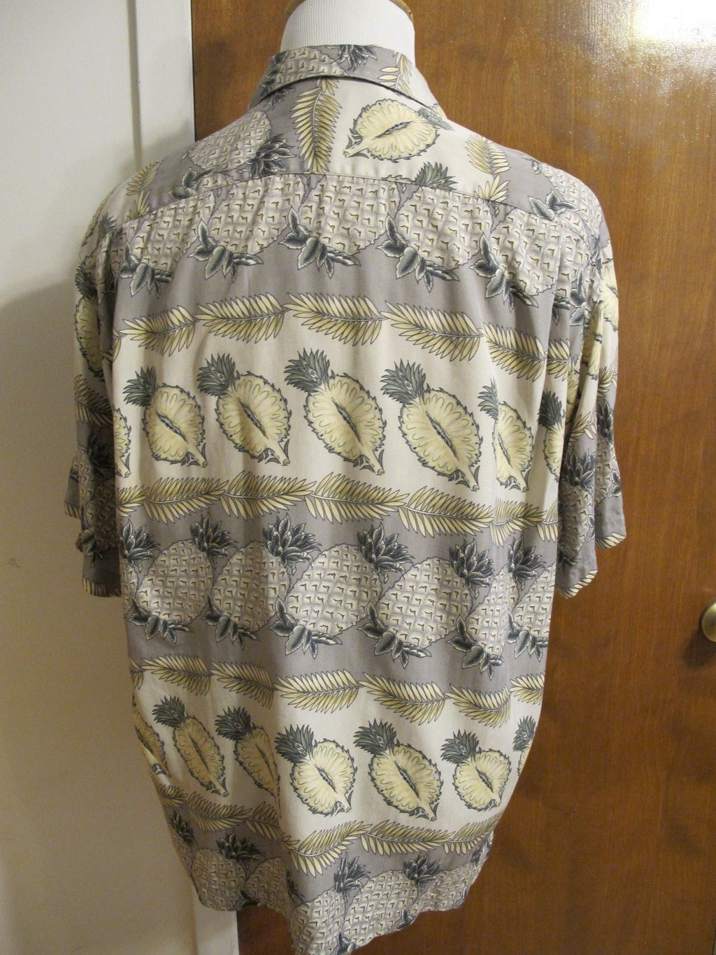 Tommy Bahama Mens Silk Multi Color Gray Bowling Camping Comfortable Shirt Large 
