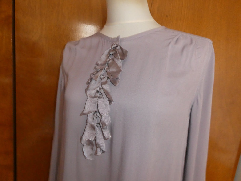 Gap women's stylish gray viscose long sleeves tunic top size Large