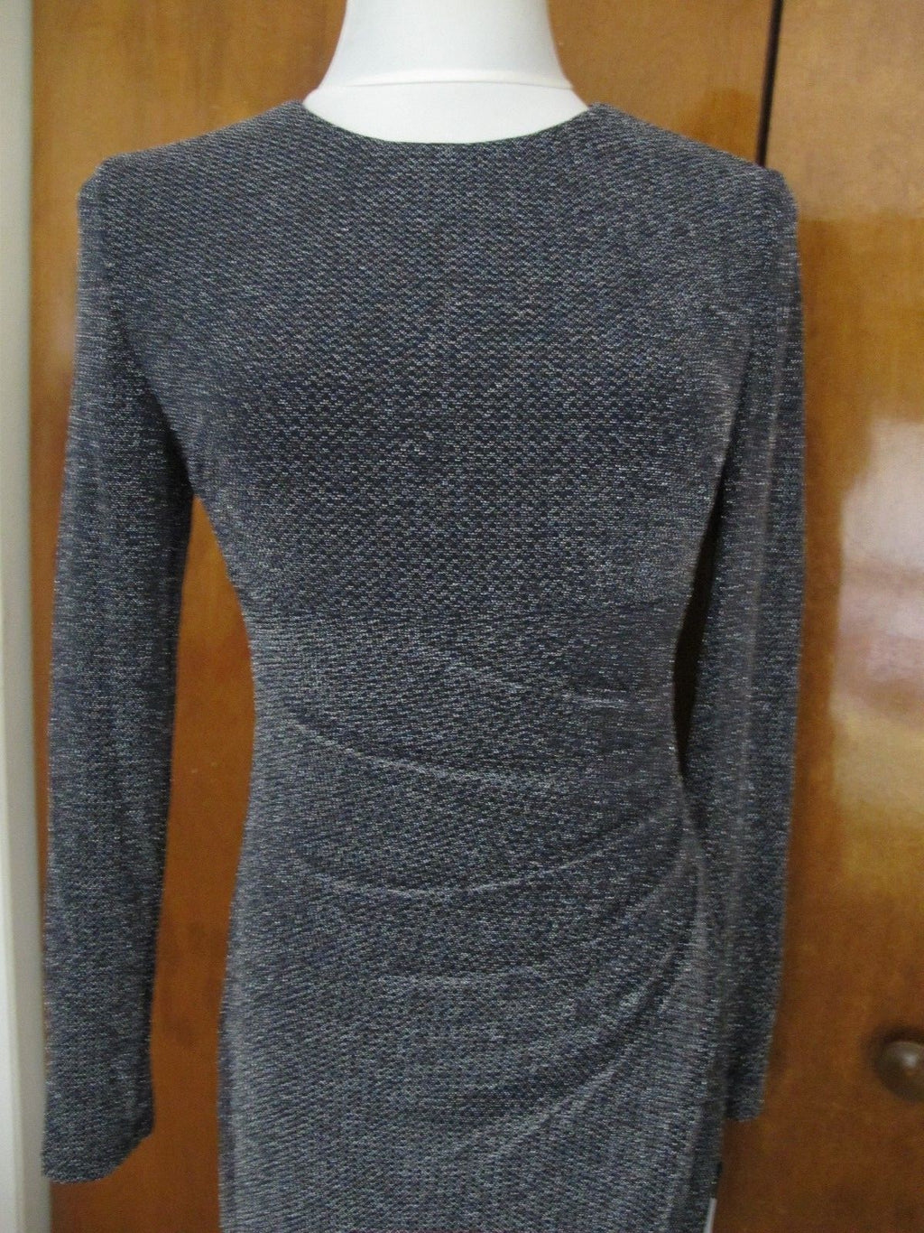 Ralph Lauren Women's Navy Silver Detailed Lined Evening New Dress