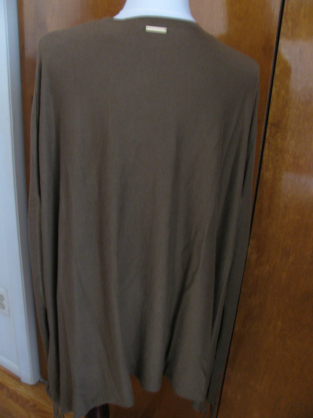 Michael Kors Women’s Brown duffle V-Neck Poncho L/XL 