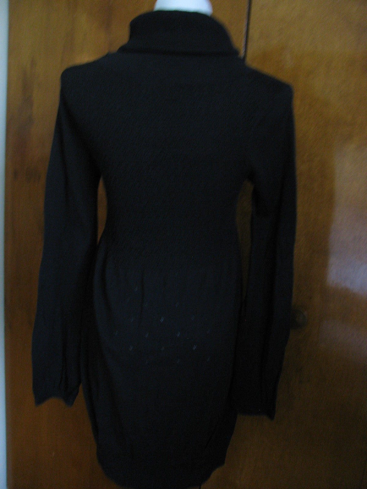 Aqua Women's Black Cotton Tunic Sweaterdress Medium New