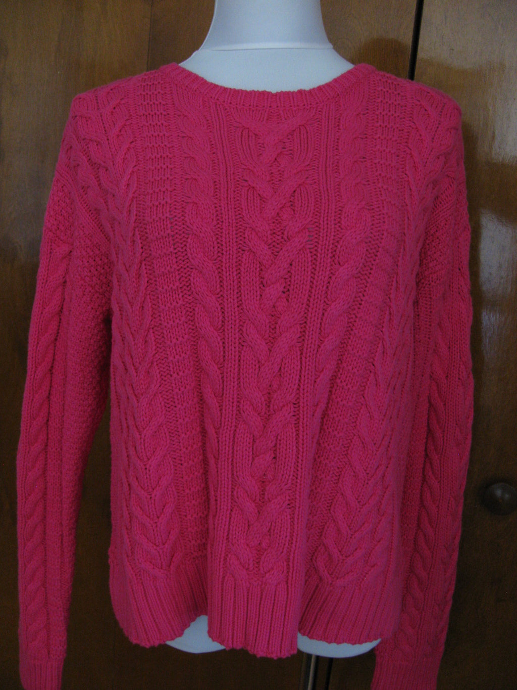 Lauren Ralph Lauren women’s pink crewneck detailed sweater Large 