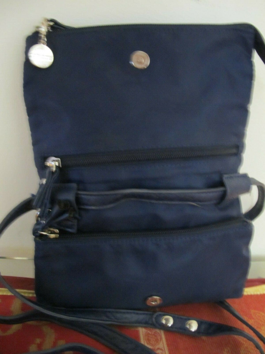 Kenneth Cole Reaction Women’s Navy Nylon Cross-body Small Purse Bag 