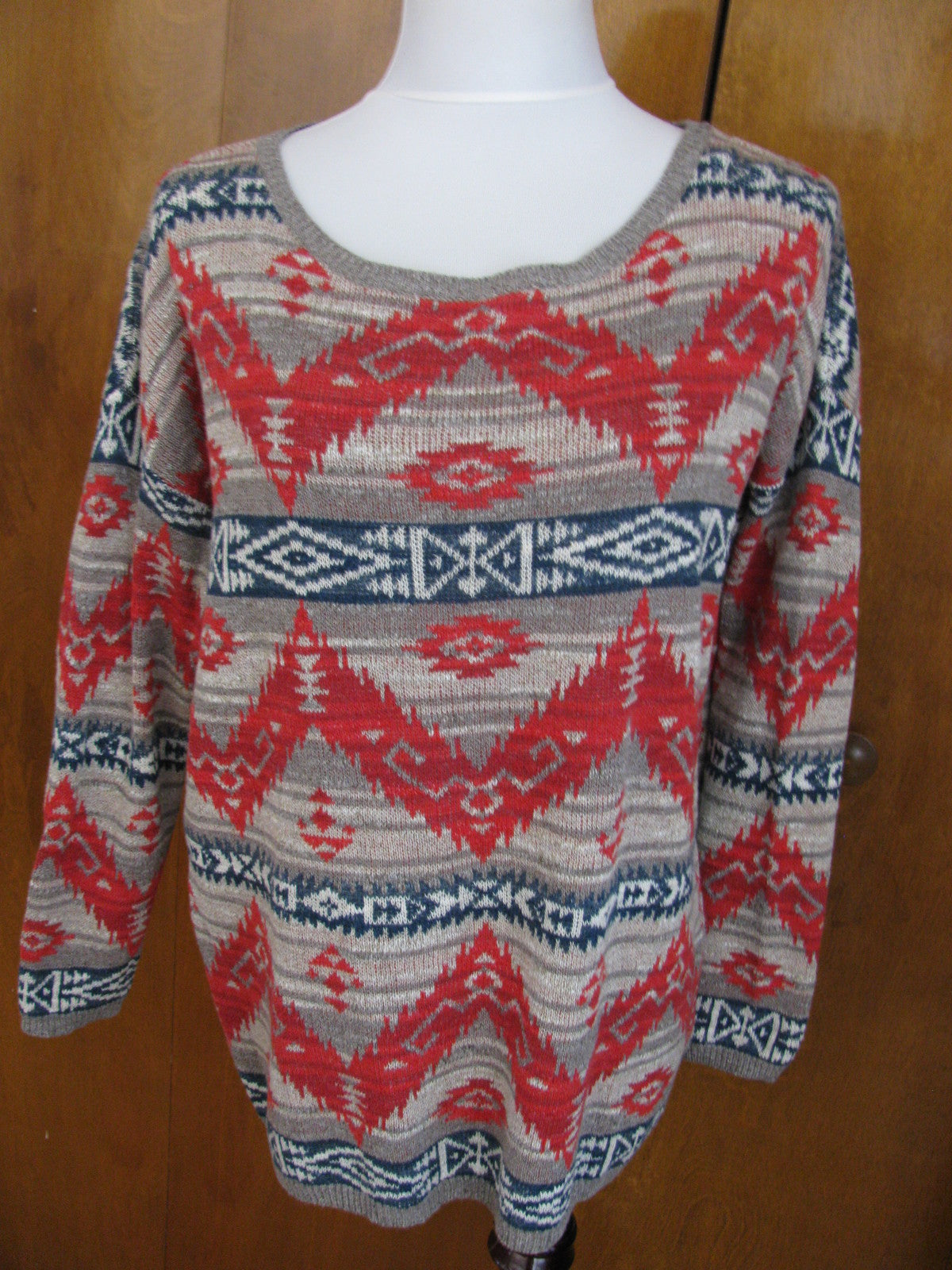 Denim & Supply women's multi color cotton 3/4 sleeves sweater Small