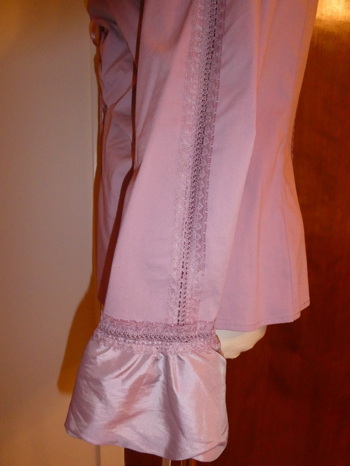 Kenar Women's Lilac Detailed Long Sleeves Evening Top Blouse Size Medium
