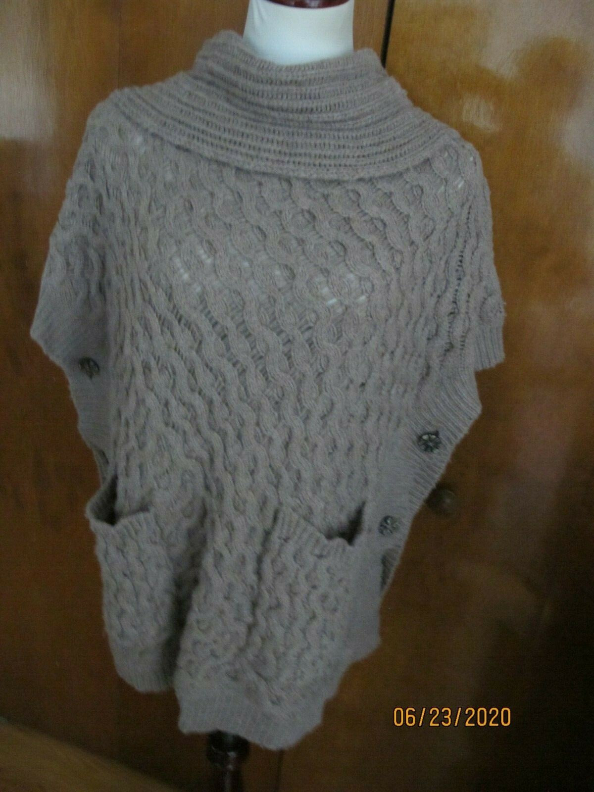 Anthropologie Angel of the North Women’s Taupe Cowl Neck Sweater Size M/L