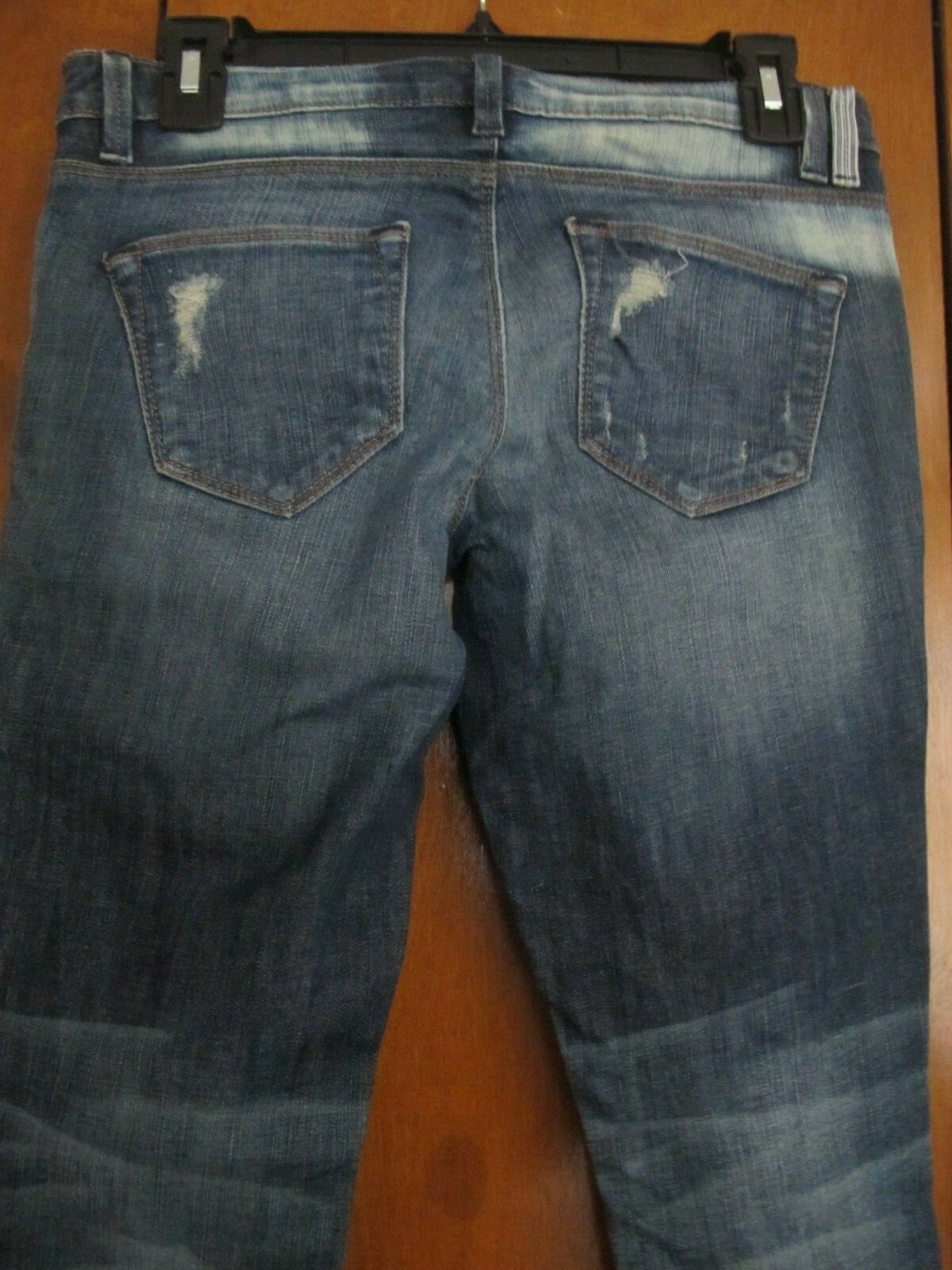 Free People Artisan De Luxe Patched Skinny Women's Jeans size 24 Blue Distressed