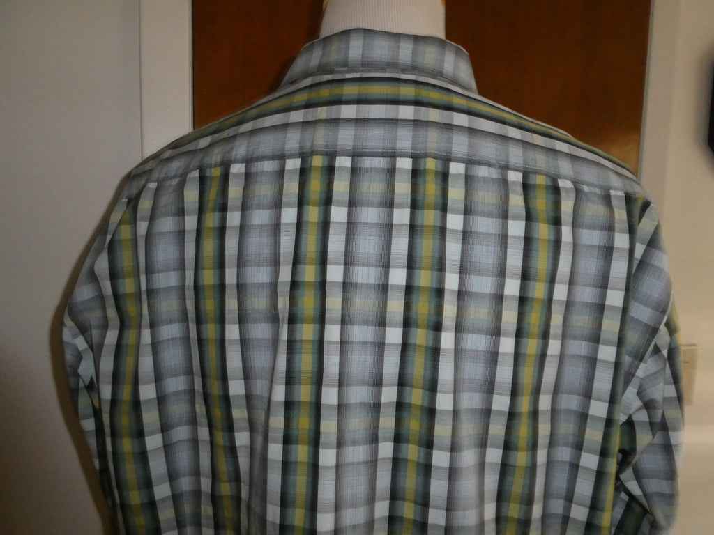 Tommy Bahama Island Modern Fit Shirt Men's XL Plaid 100% Cotton Button Front