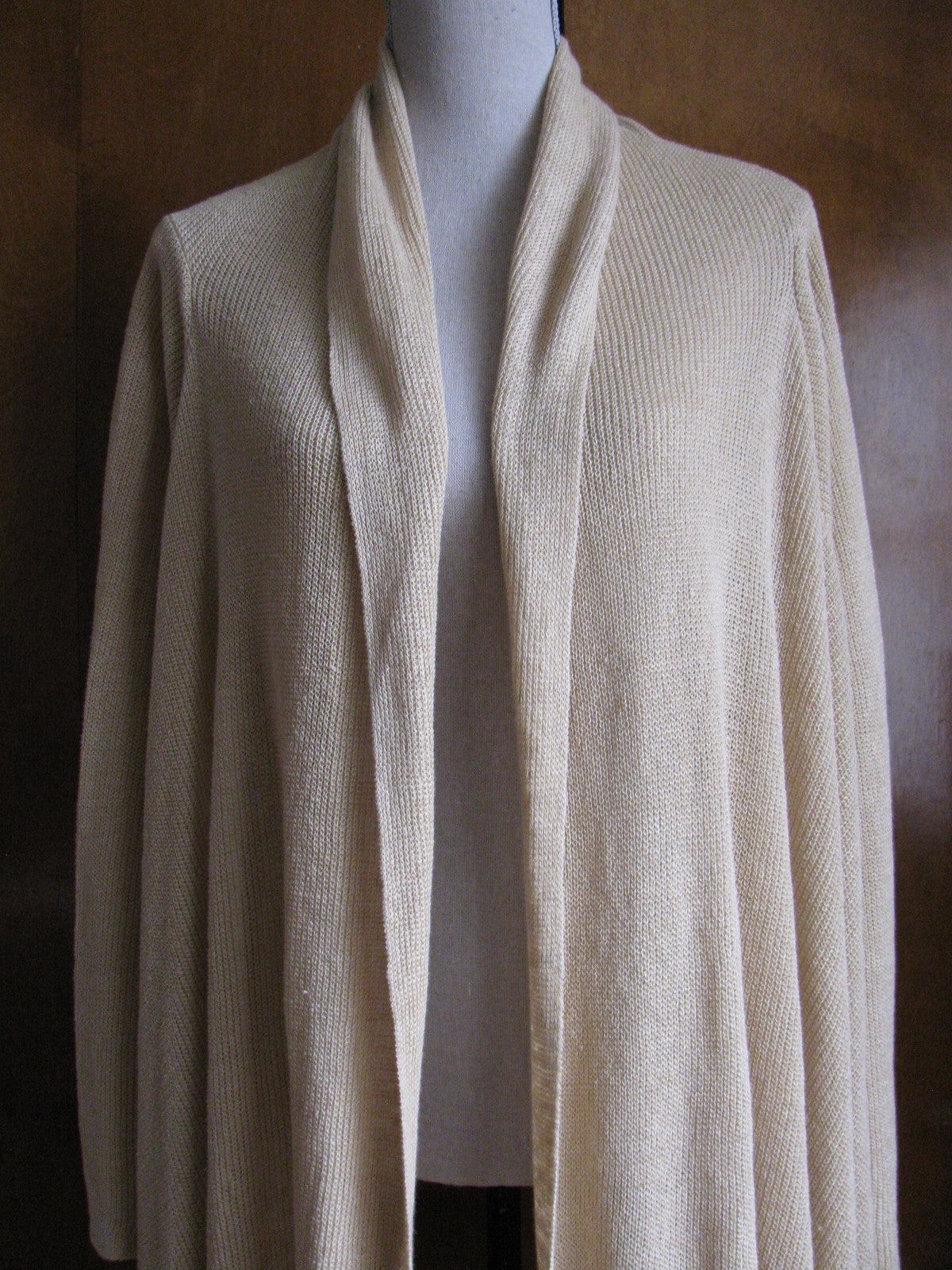 Ralph Lauren women's ivory linen kensing ruffled cardigan One Size NWT