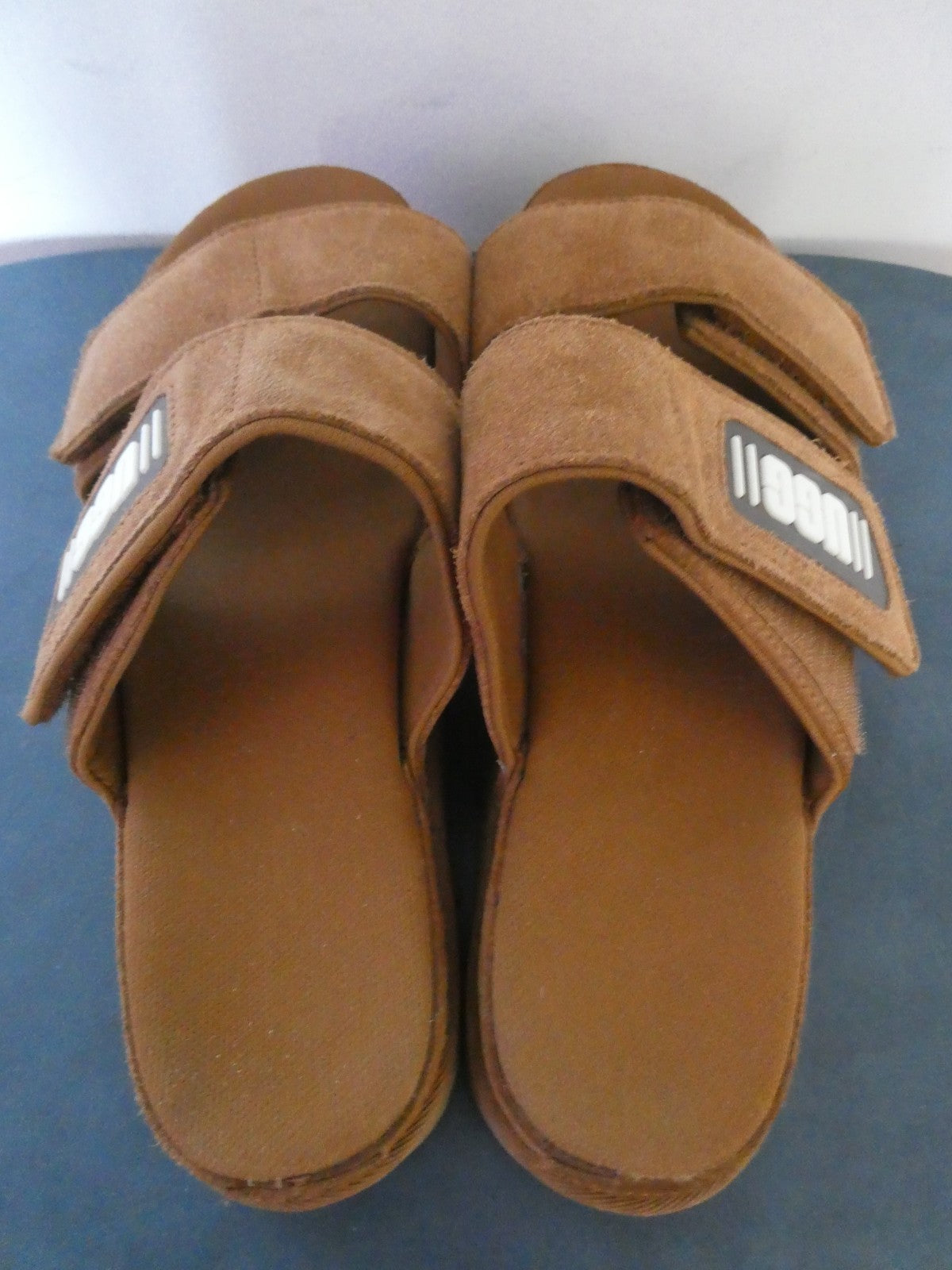 UGG Women’s Suede Slide Slippers Sandals Adjustable Straps Brown Size US 10