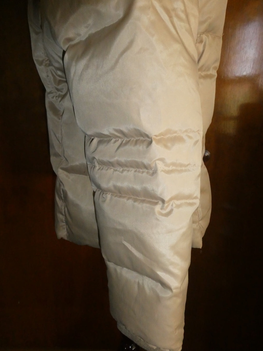 Jennifer Lopez junior girl's puffer zippered jacket coat beige size large