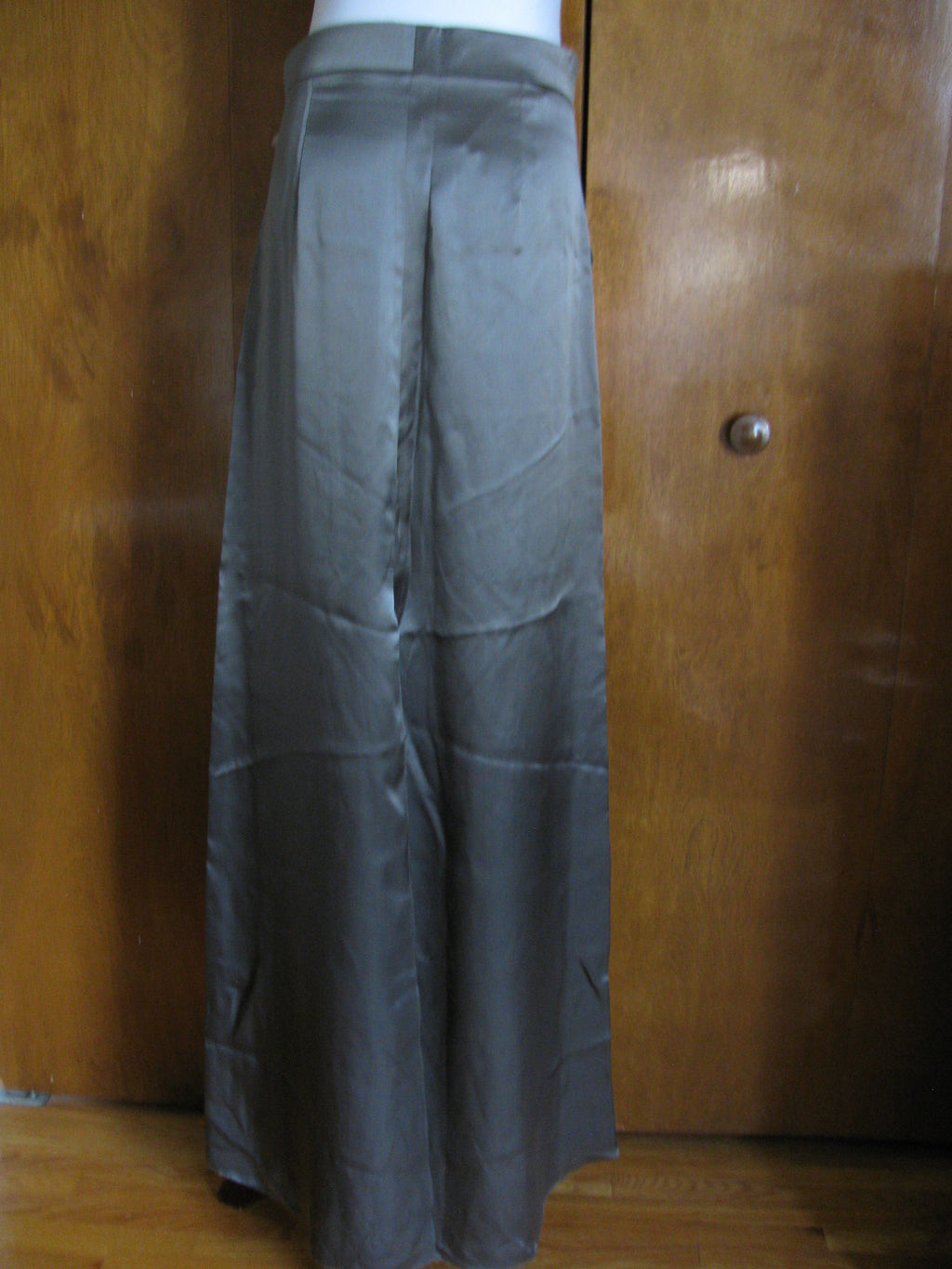 Theyskens Theory Theyskens Paige women silk silver steel dress pants 2 New W/Tag