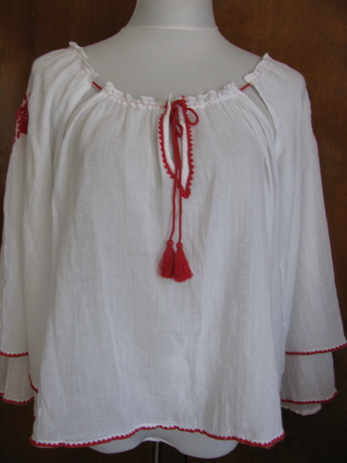 Ralph Lauren Denim & Supply women white cotton embroidered top