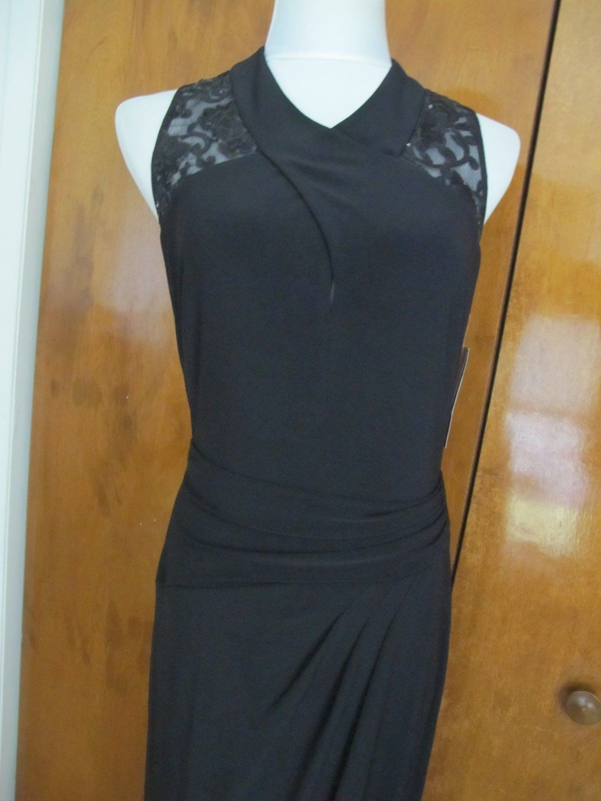 Lauren Ralph Lauren Women’s Black Evening Maxi Sequined Mesh Dress New