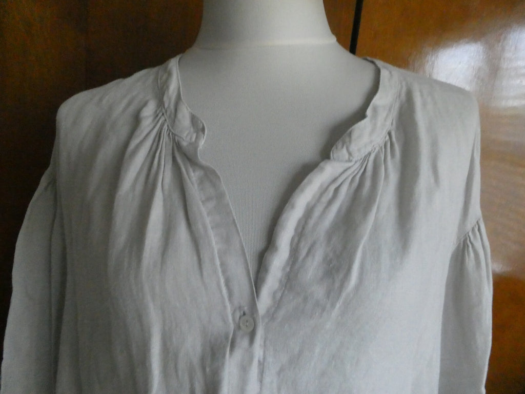 Velvet women's long sleeves linen gray stylish top Size medium