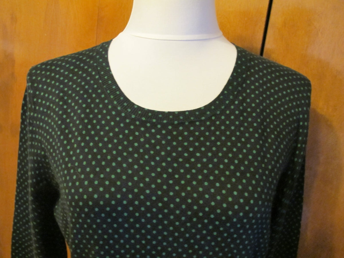 Michael Kors women’s black green A-line cotton viscose dress XLarge 