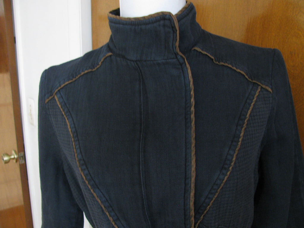 Free People women’s black soft cotton lined jacket coat 