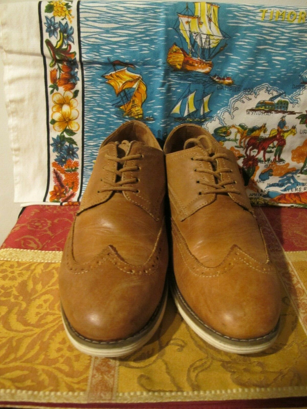 VOSTEY Milan Men's Dress Casual Oxford Leather Shoes Size 9.5