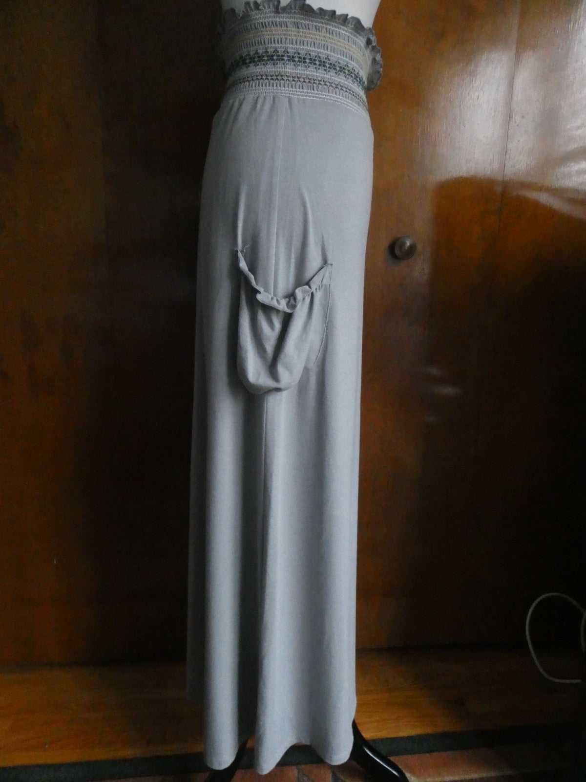 Mimi Chica women gray detailed skirt Large with pockets Large