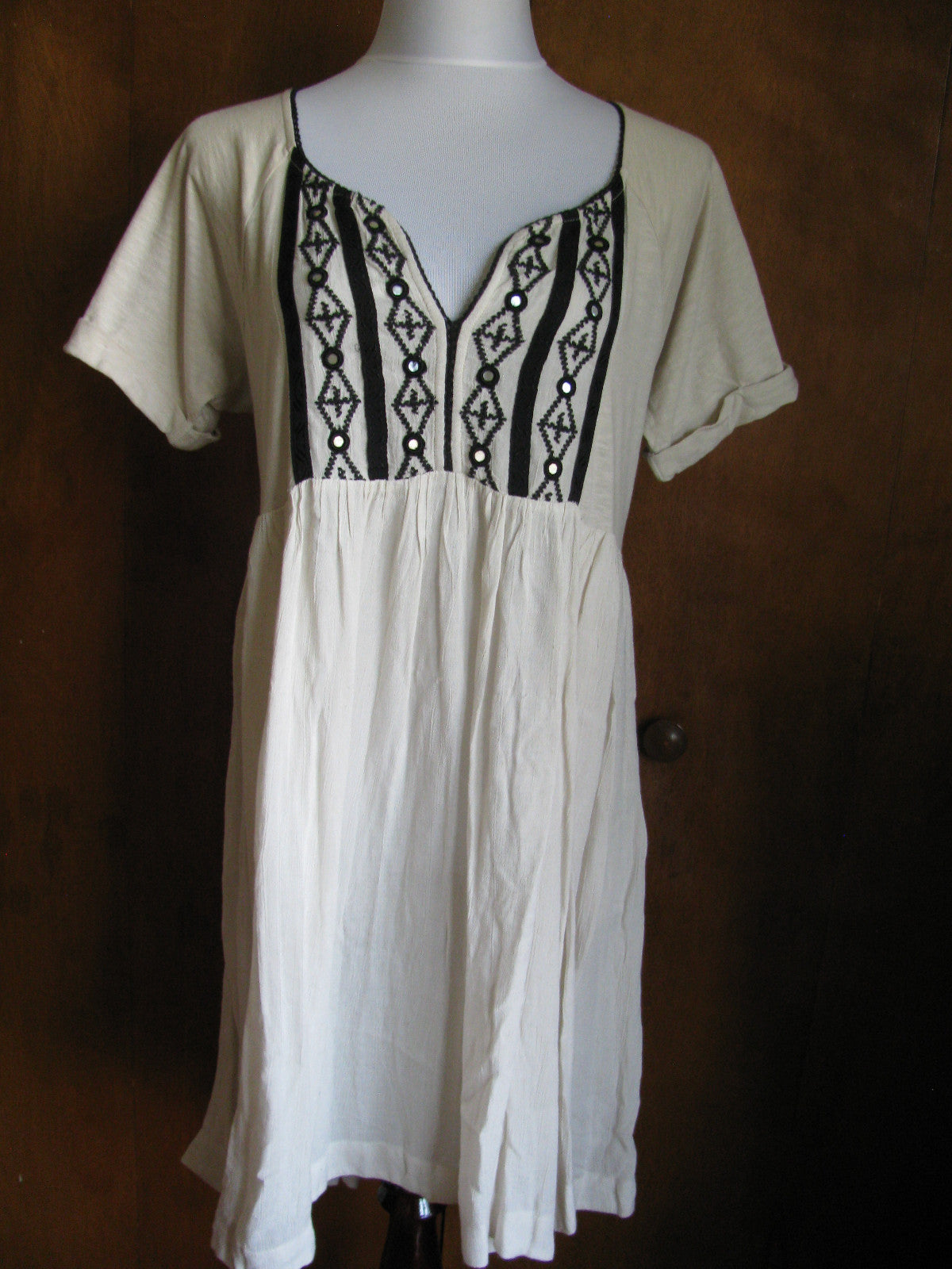 Free People Women's sand embroidered dress New