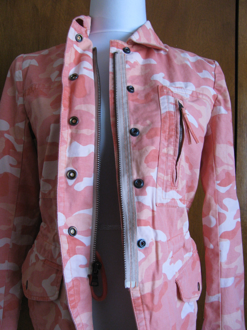 Gap women's orange white cotton blazer jacket size small NWT