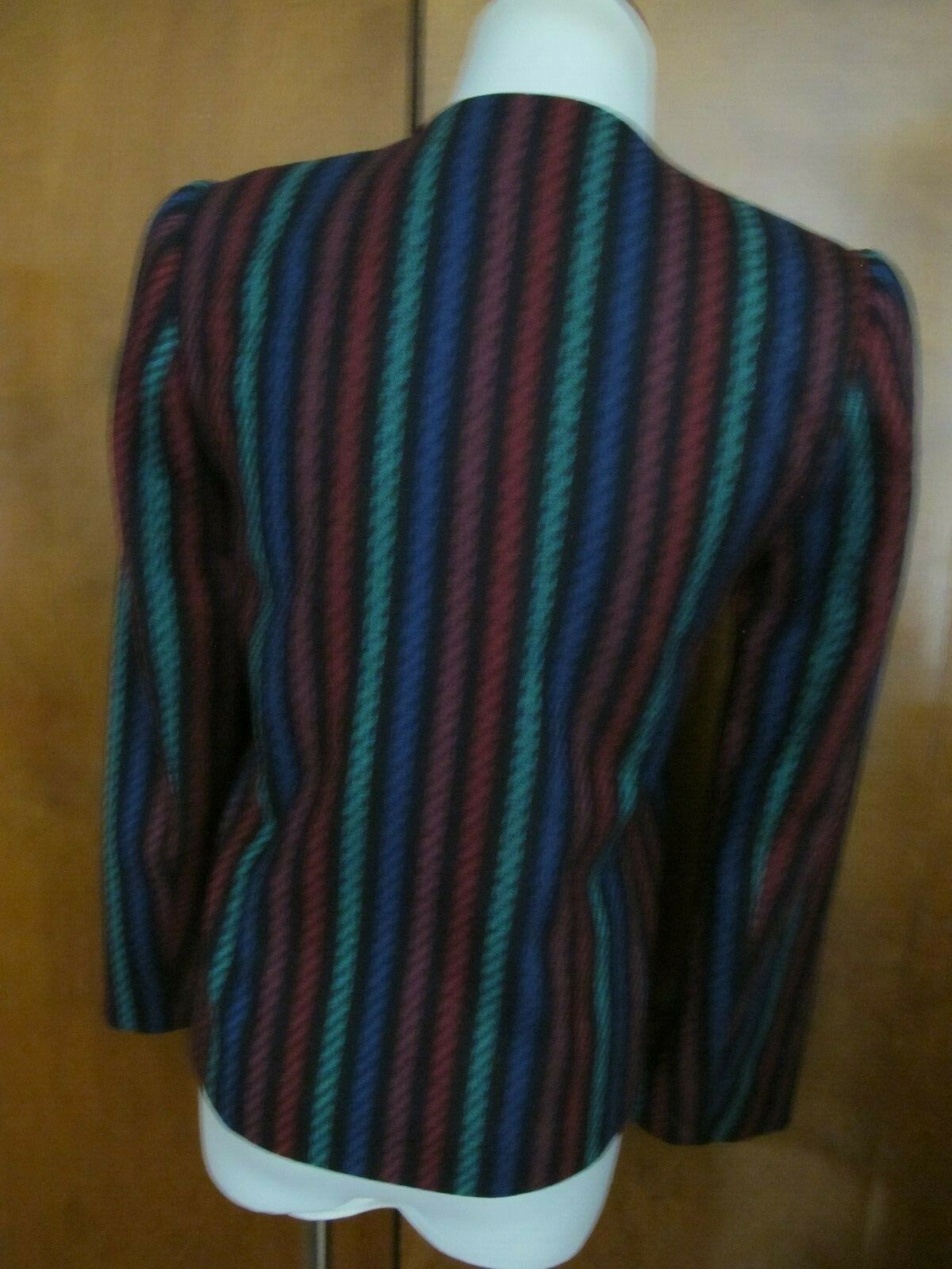 Lloyd Williams Women’s Jacket Blazer Lined Stripes Multi Color 4P pre-owned