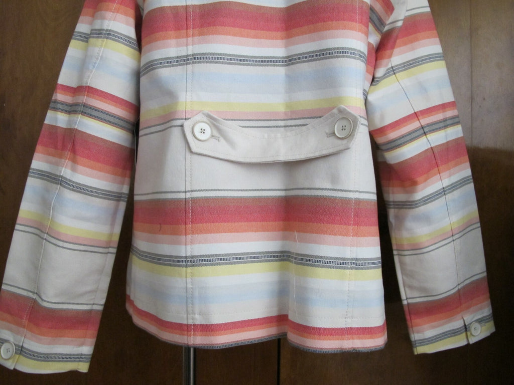 Tommy Hilfiger Women's Linen Multi Color Buttons Blazer Size XLarge