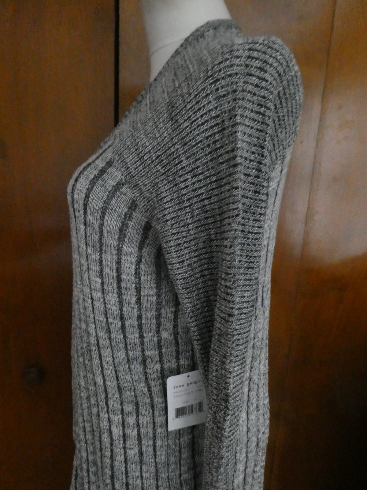 Free People Women's Gray Comb Long Cardigan Size Xsmall