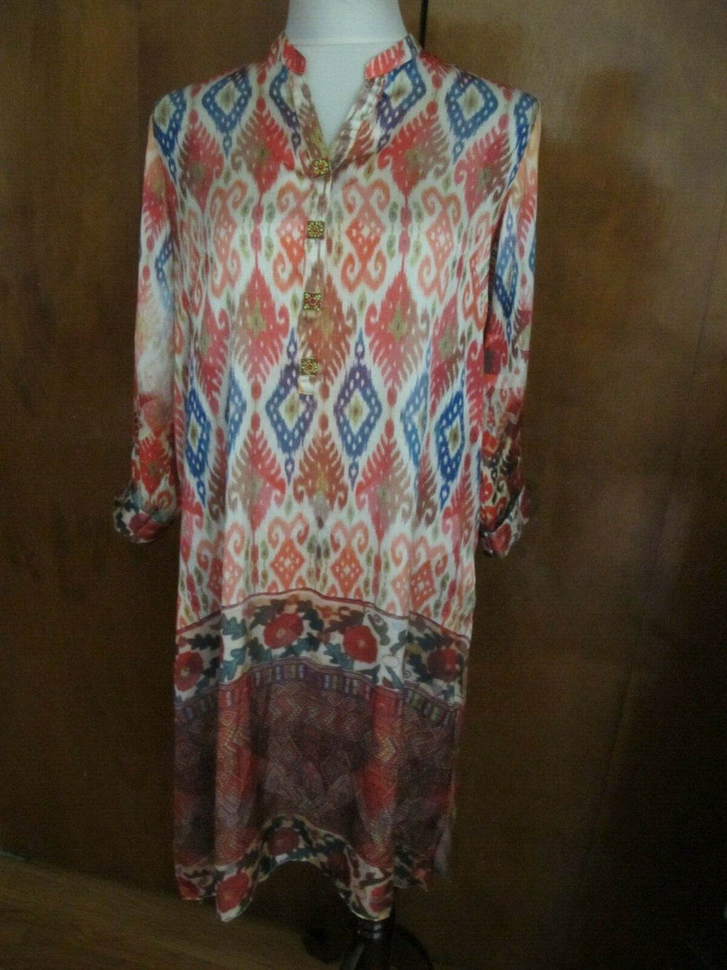 Lime Light Women’s Multicolor Tunic Top Or Swim Cover Medium