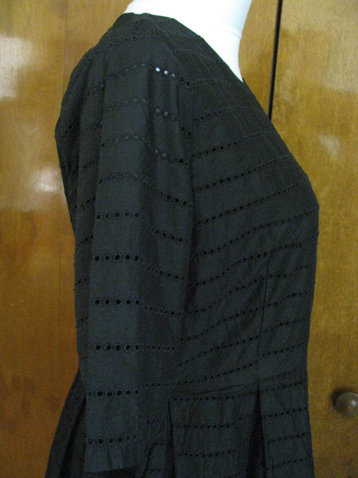 Gap women's black pleated cotton dress 