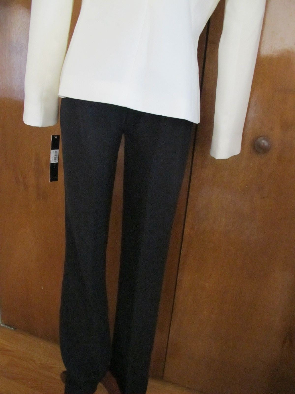 Tahari Asl Women’s White Black Pant Suit Set New