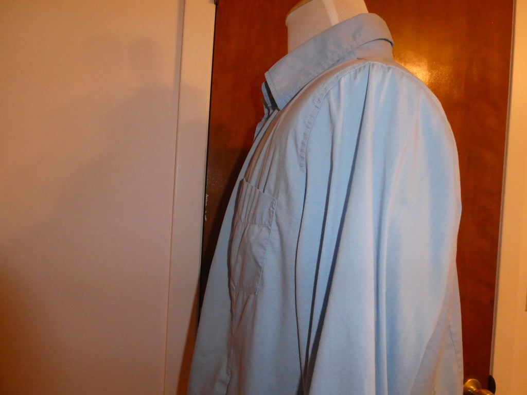 Avenue Women’s Top Size 18/20 Blue Button Front 3/4 Sleeve Stretch Plus